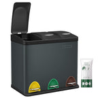 Kitchen Waste Bin 318 Litres Pedal with 3
