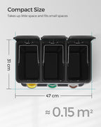Kitchen Waste Bin 318 Litres Pedal with 3