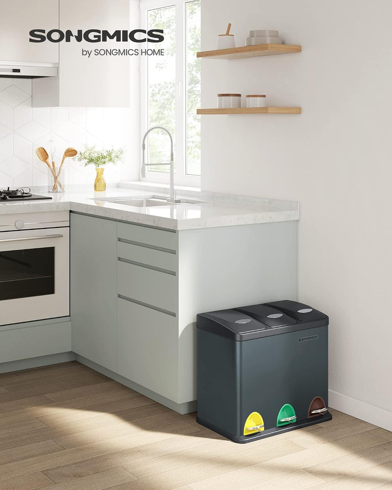 Kitchen Waste Bin 318 Litres Pedal with 3