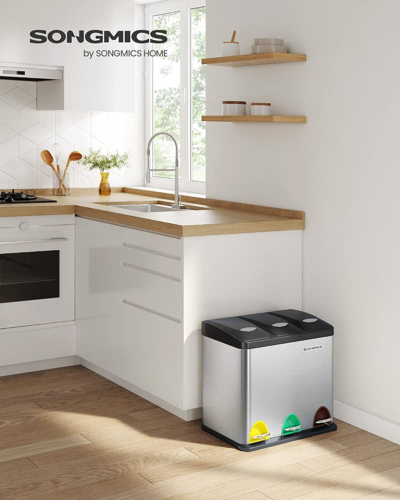 Kitchen Waste Bin 318 Litres Pedal with 3