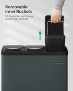 Kitchen Waste Bin 318 Litres Pedal with 3