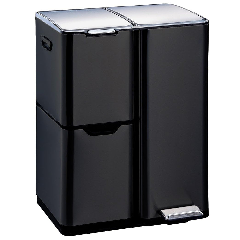 Kitchen Waste Bin with Pedal Recycling 60L Stainless