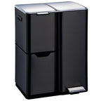 Kitchen Waste Bin with Pedal Recycling 60L Stainless