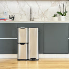 Kitchen Waste Bin with Pedal Recycling 60L Stainless