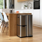 Kitchen Waste Bin with Pedal Recycling 60L Stainless