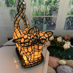 Kittens in Love Tiffany Style Stained Glass Accent