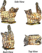 Kittens in Love Tiffany Style Stained Glass Accent
