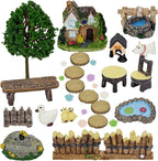 Kksty Fairy Garden Accessories Fairies Welcome Kit 32pcs