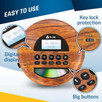 Klim Nomad Wood New Portable Cd Player Long-Lasting