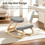 Kneeling Chair for Home Office Ergonomic Wooden Rocking