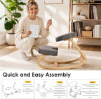 Kneeling Chair for Home Office Ergonomic Wooden Rocking