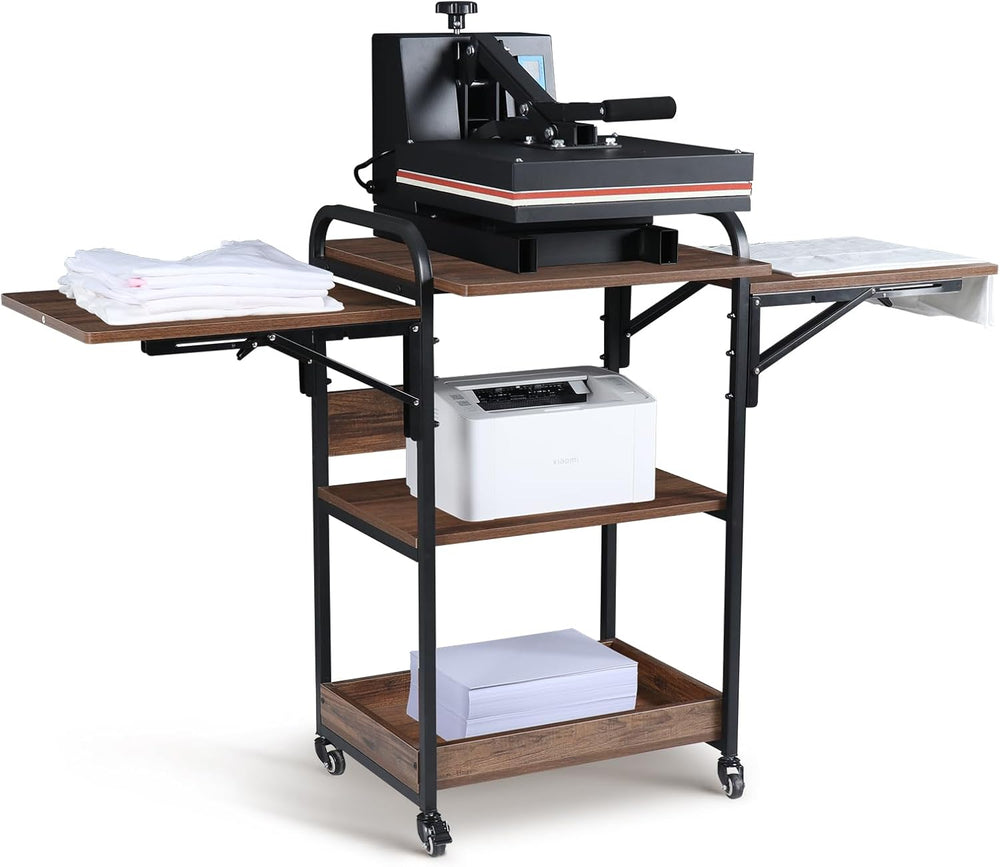 Kokorona Heat Press Stand Table with 3-Tier Storage