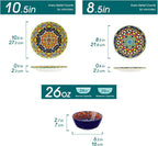 Krvi Dinner Set 24-PC for 6 People Porcelain