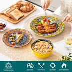 Krvi Dinner Set 24-PC for 6 People Porcelain