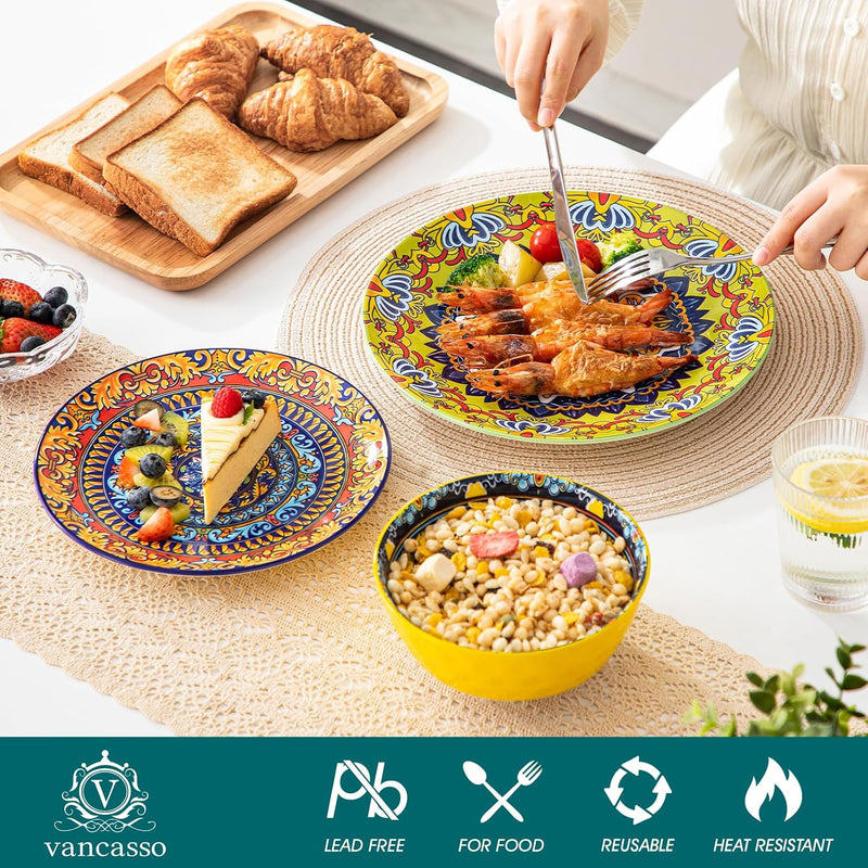 Krvi Dinner Set 24-PC for 6 People Porcelain