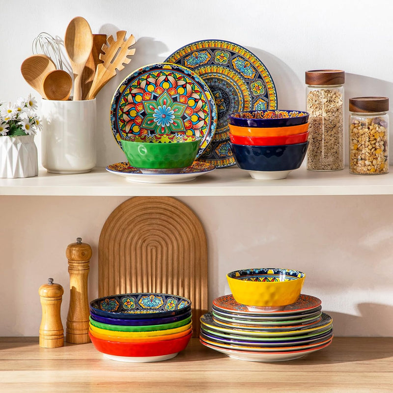 Krvi Dinner Set 24-PC for 6 People Porcelain