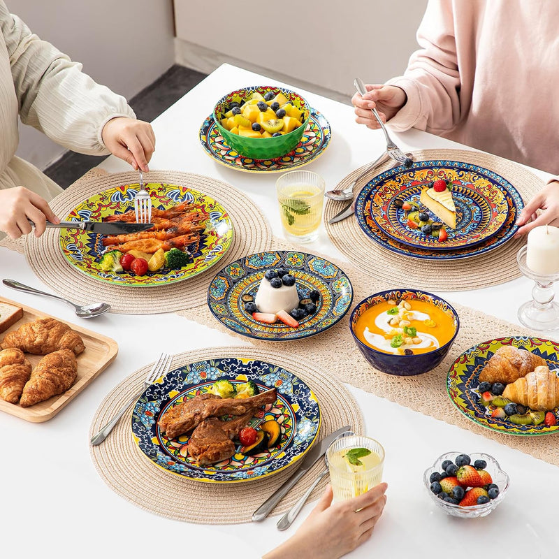 Krvi Dinner Set 24-PC for 6 People Porcelain
