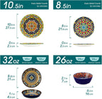Krvi Dinner Set 24-PC for 6 People Porcelain
