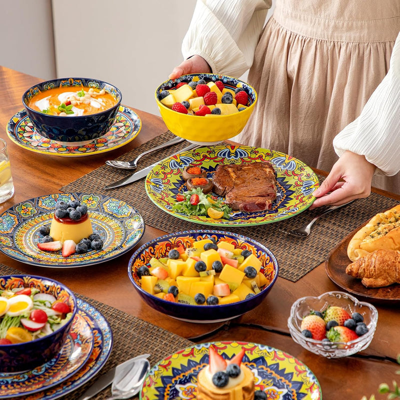 Krvi Dinner Set 24-PC for 6 People Porcelain