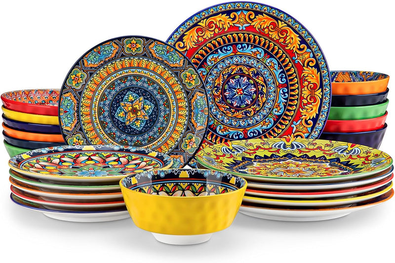 Krvi Dinner Set 24-PC for 6 People Porcelain