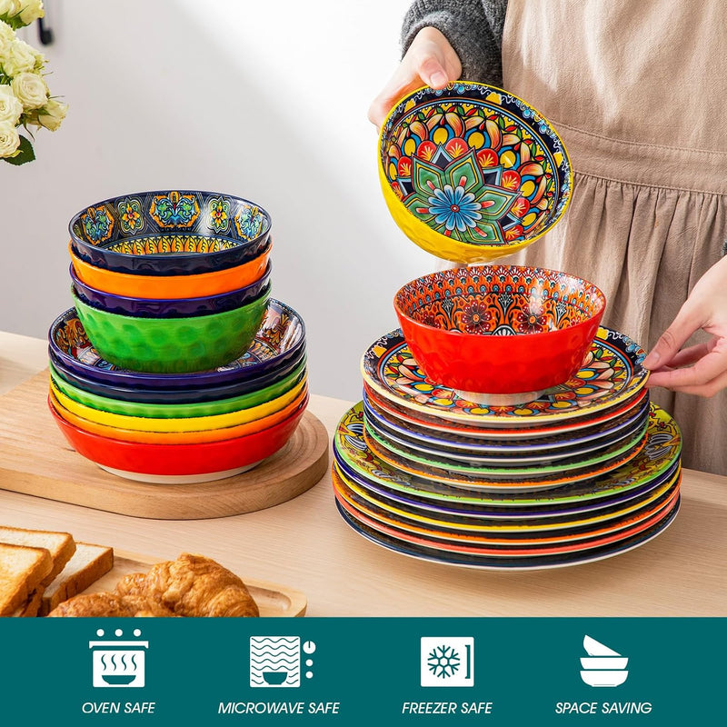 Krvi Dinner Set 24-PC for 6 People Porcelain