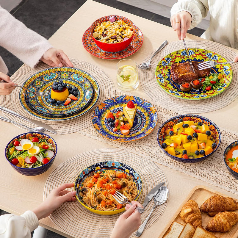 Krvi Dinner Set 24-PC for 6 People Porcelain