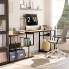 L Shaped Computer Desk Corner Rotating Shelves