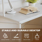 L Shaped Desk 58" Computer with Storage Shelves