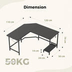 L Shaped Desk Corner Gaming