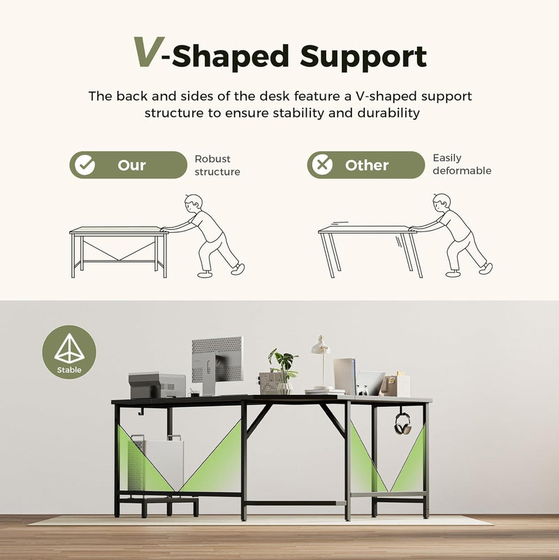 L Shaped Desk Corner Gaming