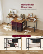L-Shaped Desk with 2 Spacious Drawers Gaming Monitor