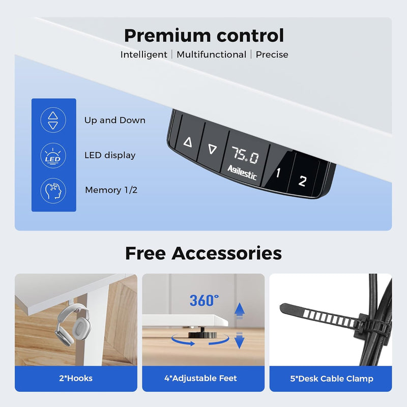 Eletric Height Adjustable Desk Movable Monitorstand