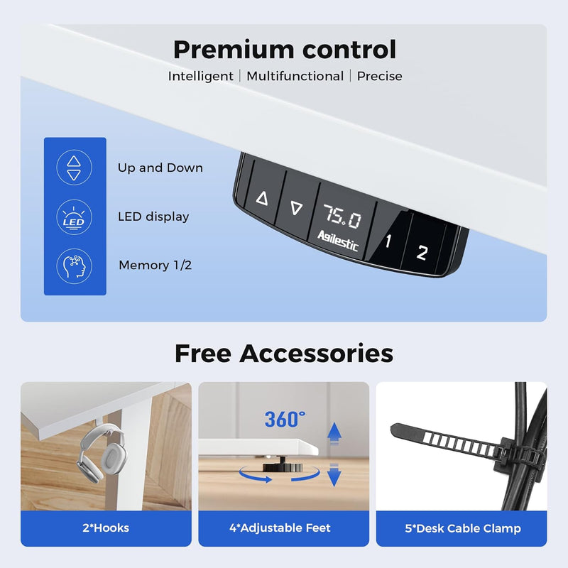 Eletric Height Adjustable Desk Movable Monitorstand