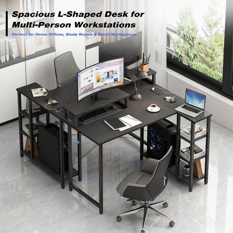 L Shaped Gaming Desk 100x70CM Corner with Monitor