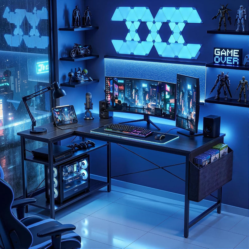 L Shaped Gaming Desk Computer Corner