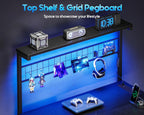 L Shaped Gaming Desk with Drawers Shelf 110