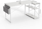 L Shaped Gaming Desk with Power Outlets