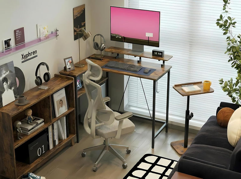 L Shaped Gaming Desk with RGB LED Lights