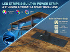 L Shaped Gaming Desk with RGB LED Lights