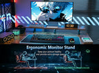 L Shaped Gaming Desk with RGB LED Lights