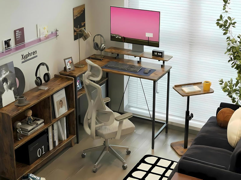 L Shaped Gaming Desk with RGB LED Lights