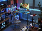L Shaped Gaming Desk with RGB LED Lights