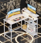 L Shaped Gaming Desk with RGB LED Lights