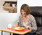 L17516 Overbed Chair Table Adjustable Tilting and Wheeled