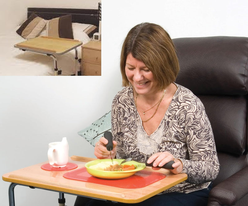 Healthcare Overbed Chair Table Adjustable