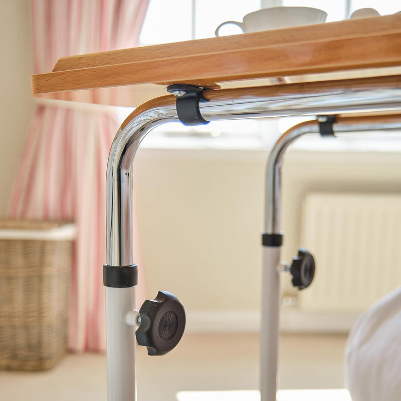 Healthcare Overbed Chair Table Adjustable