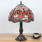 L30023 Dragonfly Tiffany Style Stained Glass Table Lamp
