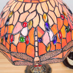 L30023 Dragonfly Tiffany Style Stained Glass Table Lamp