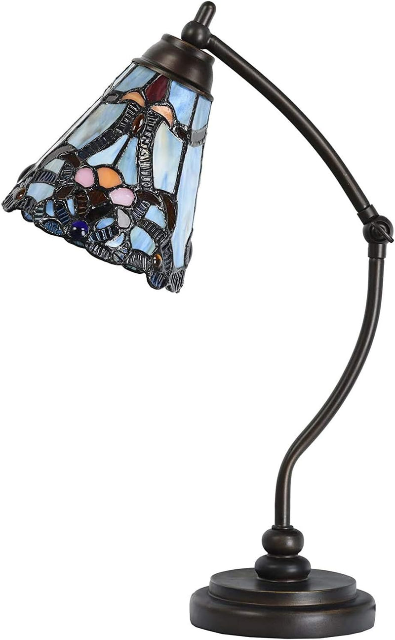 L30688 Tiffany Style Stained Glass Table Lamp Night