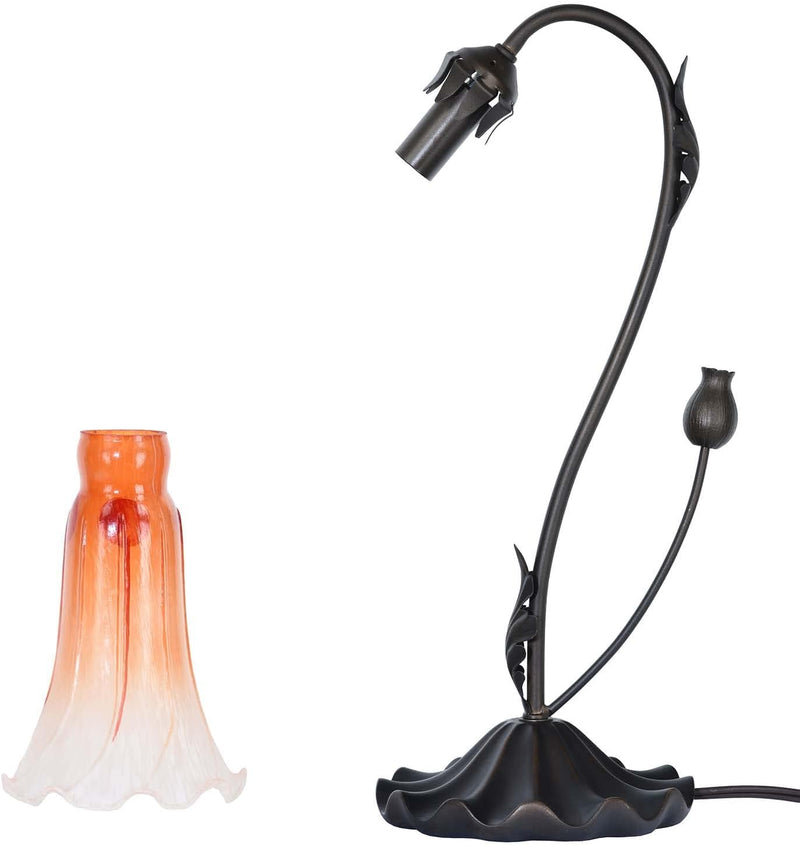 Lily Flower Blown Glass Accent Table Lamp
